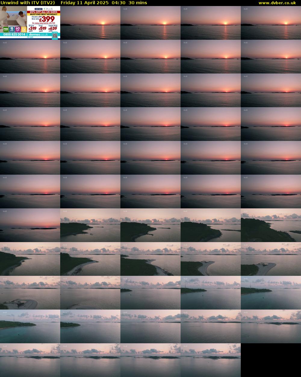 Unwind With ITV (ITV2) Friday 11 April 2025 04:30 - 05:00