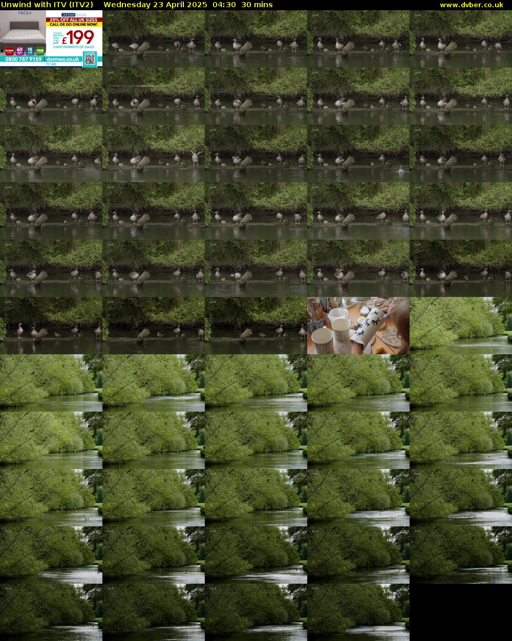Unwind With ITV (ITV2) Wednesday 23 April 2025 04:30 - 05:00