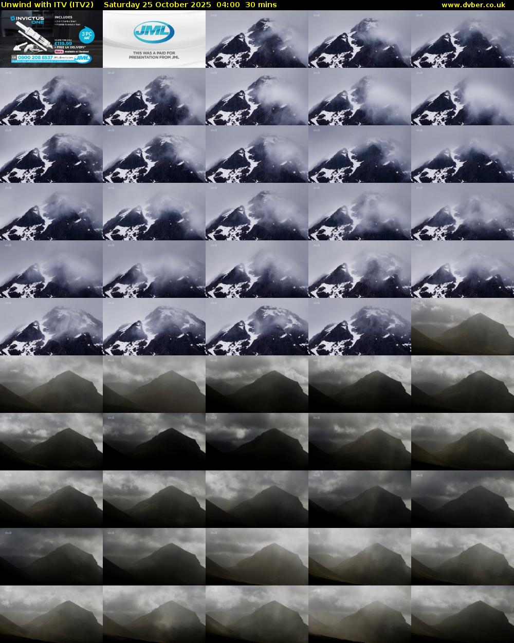 Unwind With ITV (ITV2) Saturday 25 October 2025 04:00 - 04:30