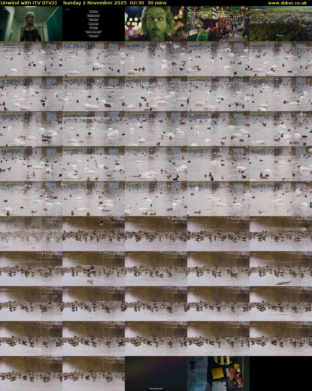 Unwind With ITV (ITV2) Sunday 2 November 2025 02:30 - 03:00