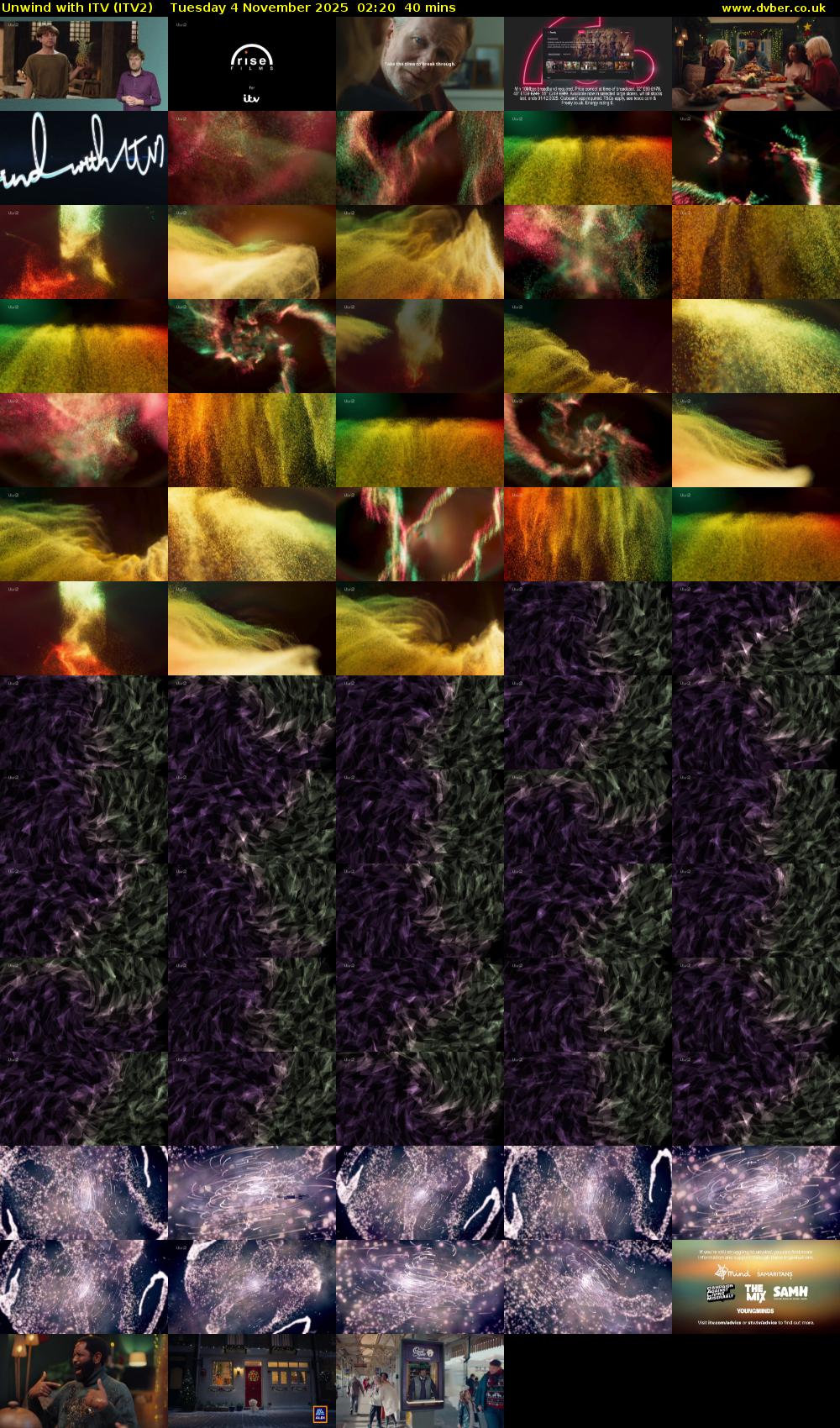 Unwind With ITV (ITV2) Tuesday 4 November 2025 02:20 - 03:00