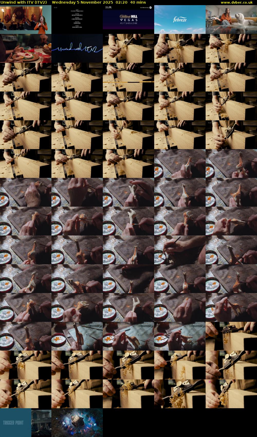 Unwind With ITV (ITV2) Wednesday 5 November 2025 02:20 - 03:00