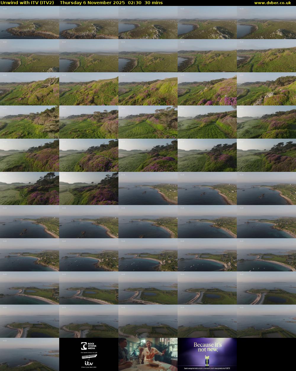 Unwind With ITV (ITV2) Thursday 6 November 2025 02:30 - 03:00