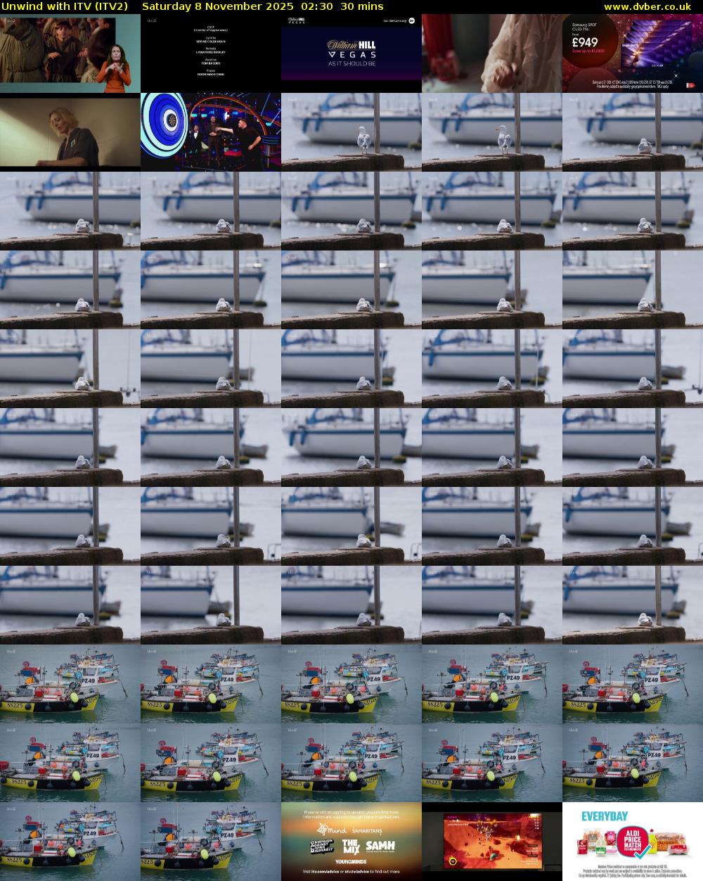 Unwind With ITV (ITV2) Saturday 8 November 2025 02:30 - 03:00