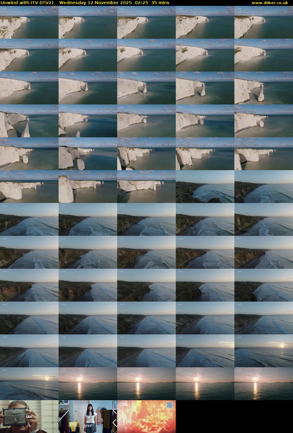 Unwind With ITV (ITV2) Wednesday 12 November 2025 02:25 - 03:00