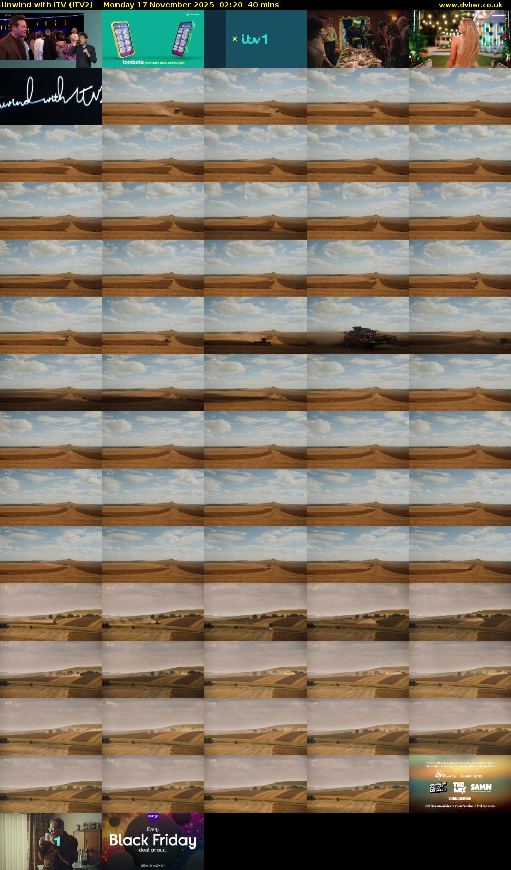 Unwind With ITV (ITV2) Monday 17 November 2025 02:20 - 03:00