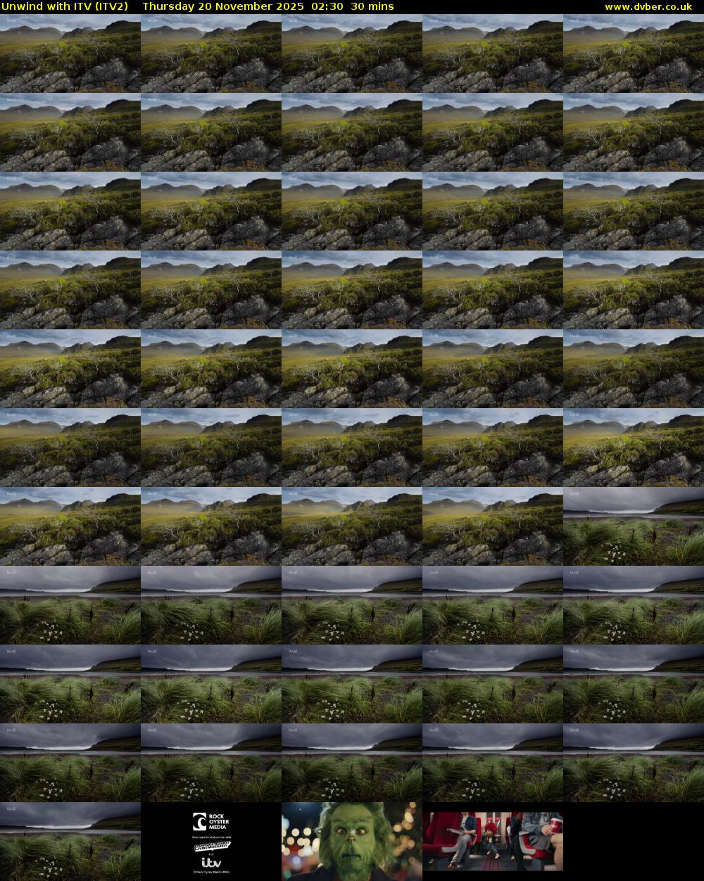 Unwind With ITV (ITV2) Thursday 20 November 2025 02:30 - 03:00