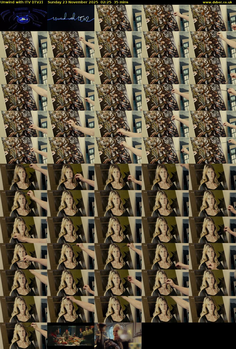 Unwind With ITV (ITV2) Sunday 23 November 2025 02:25 - 03:00