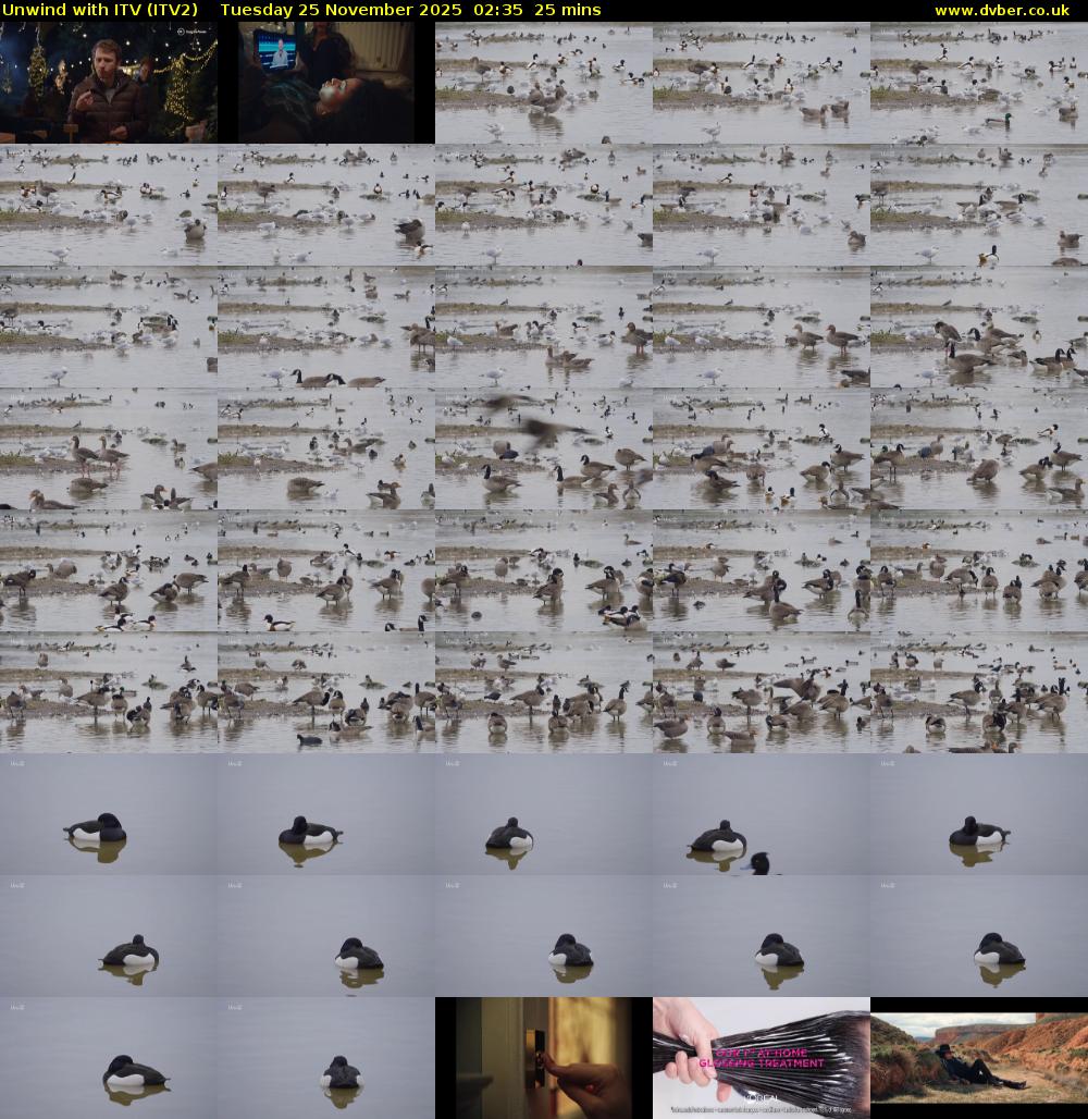Unwind With ITV (ITV2) Tuesday 25 November 2025 02:35 - 03:00