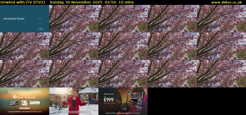 Unwind With ITV (ITV2) Sunday 30 November 2025 02:50 - 03:00