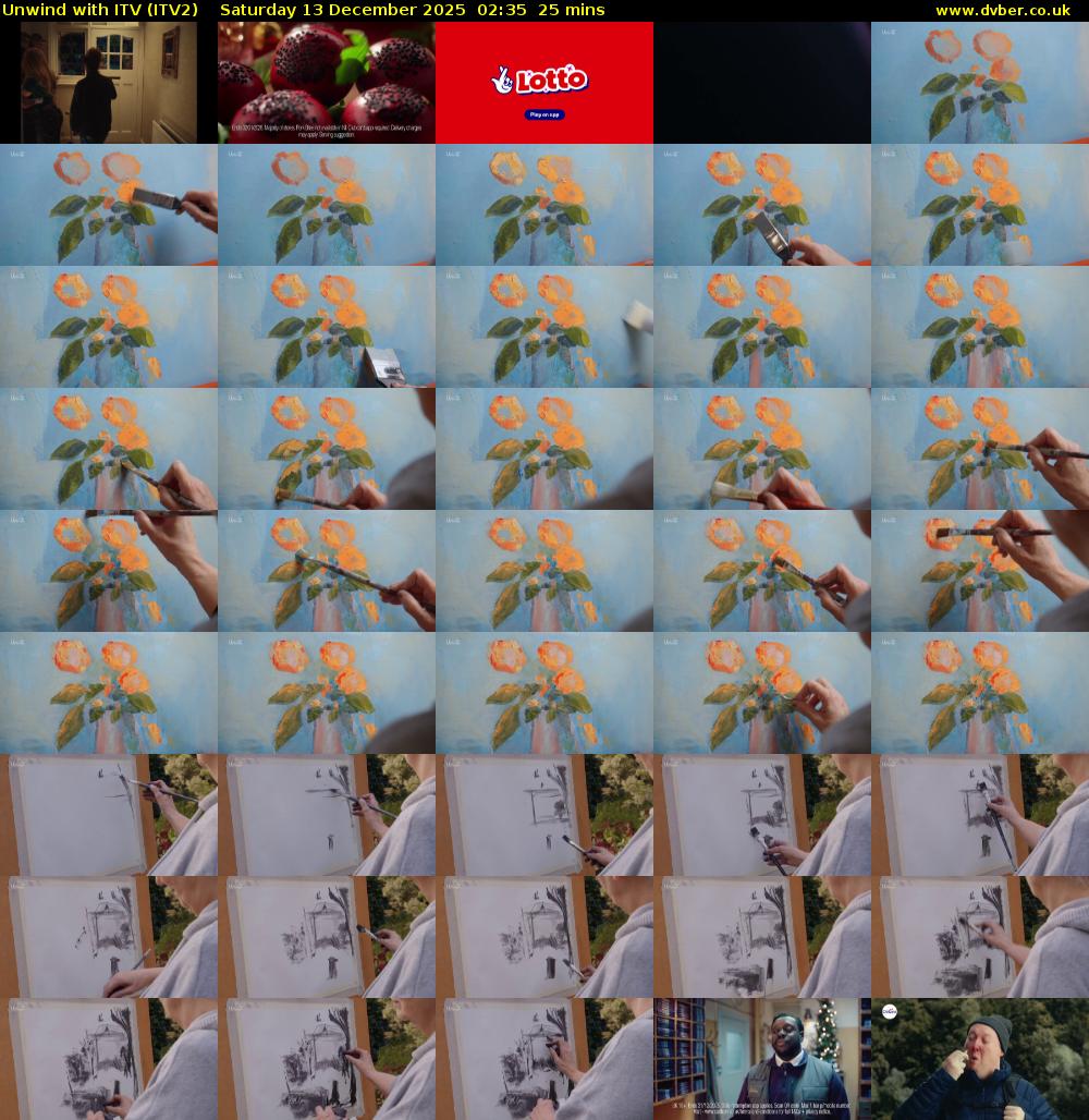 Unwind With ITV (ITV2) Saturday 13 December 2025 02:35 - 03:00