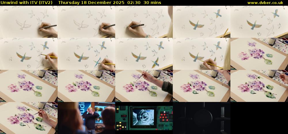 Unwind With ITV (ITV2) Thursday 18 December 2025 02:30 - 03:00