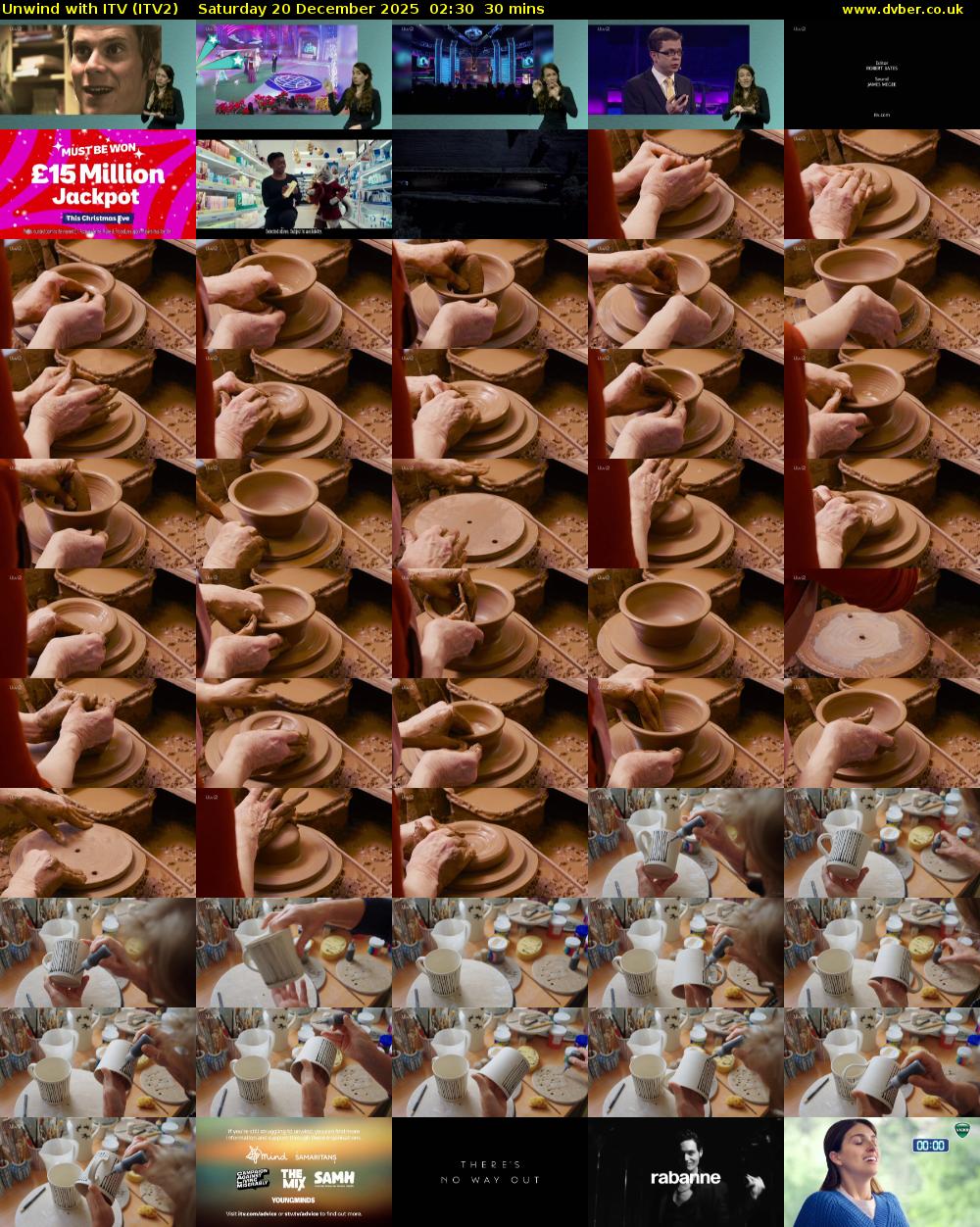 Unwind With ITV (ITV2) Saturday 20 December 2025 02:30 - 03:00