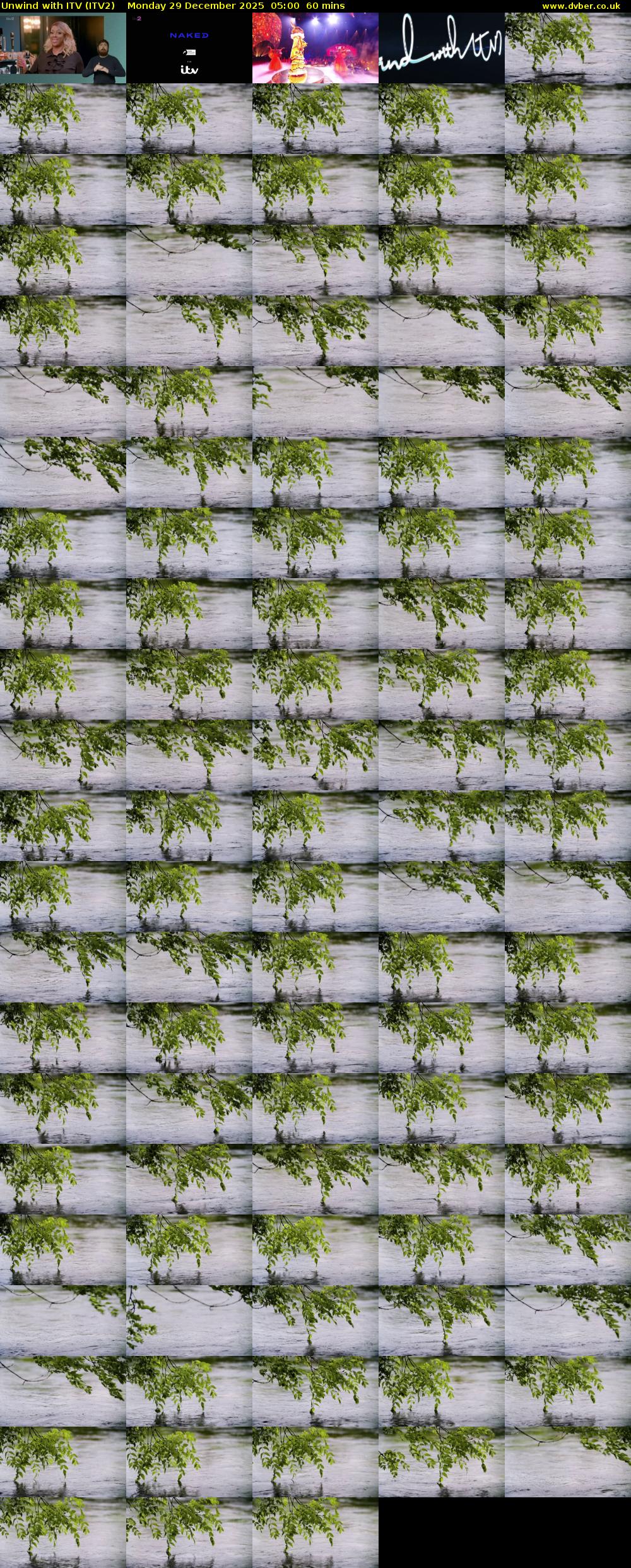 Unwind With ITV (ITV2) Monday 29 December 2025 05:00 - 06:00