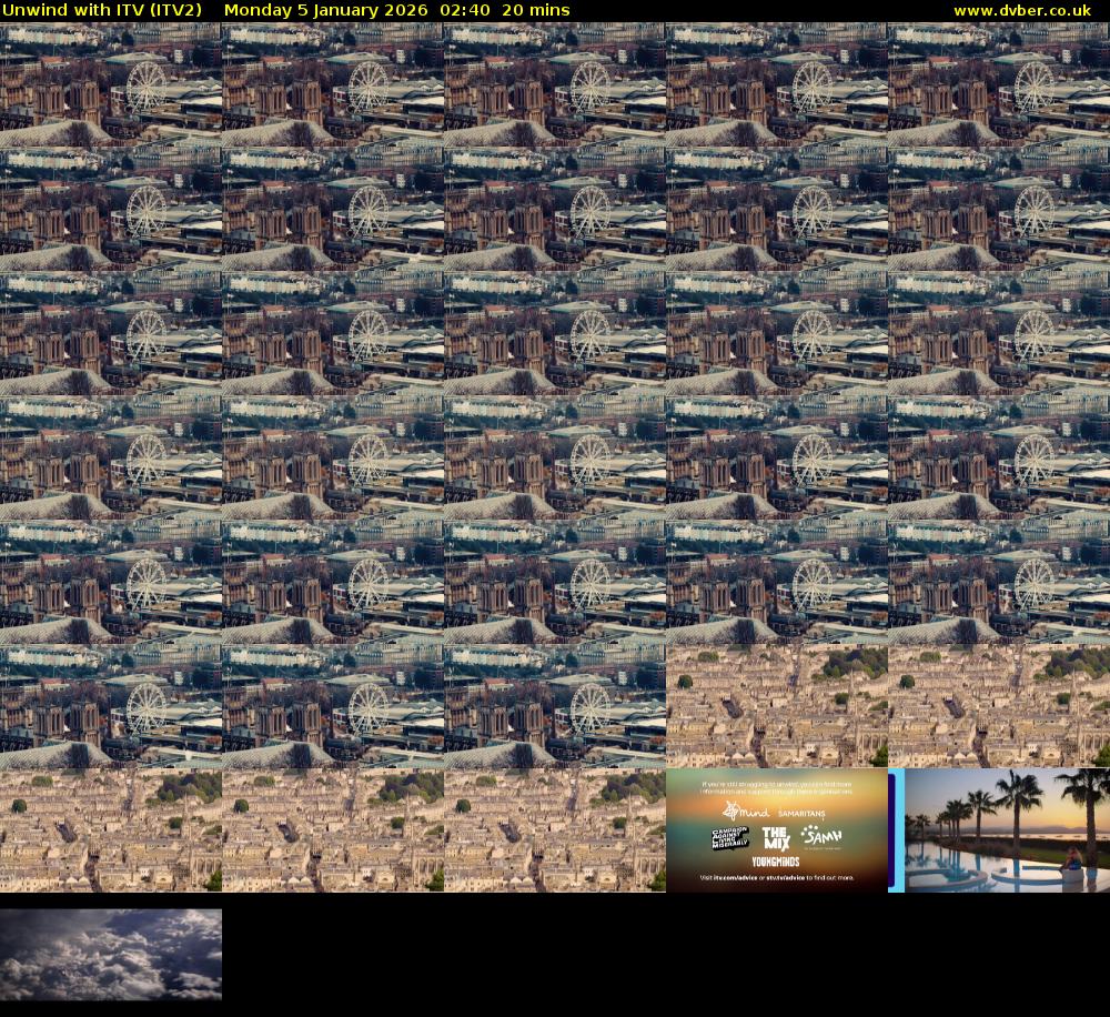 Unwind With ITV (ITV2) Monday 5 January 2026 02:40 - 03:00