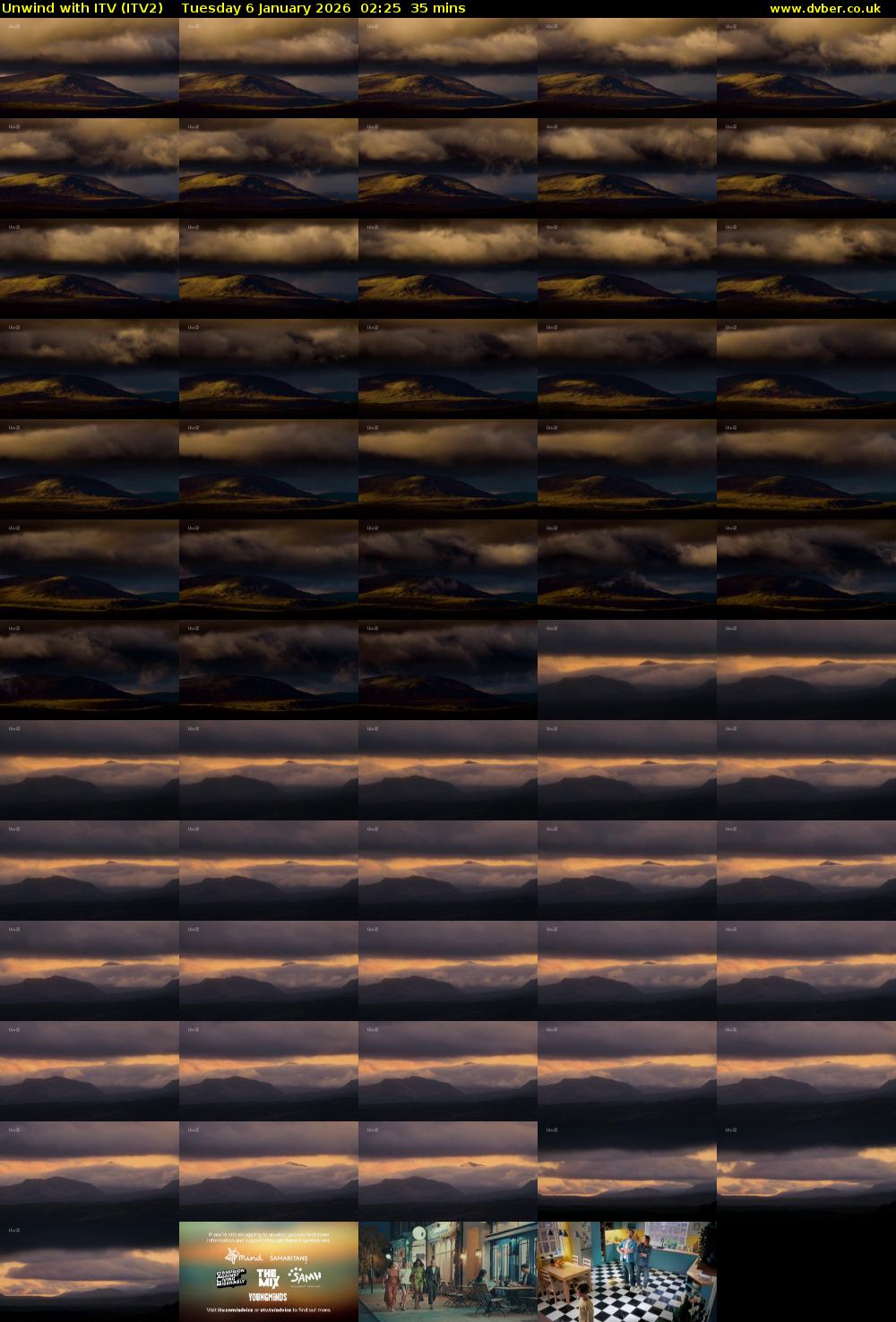 Unwind With ITV (ITV2) Tuesday 6 January 2026 02:25 - 03:00