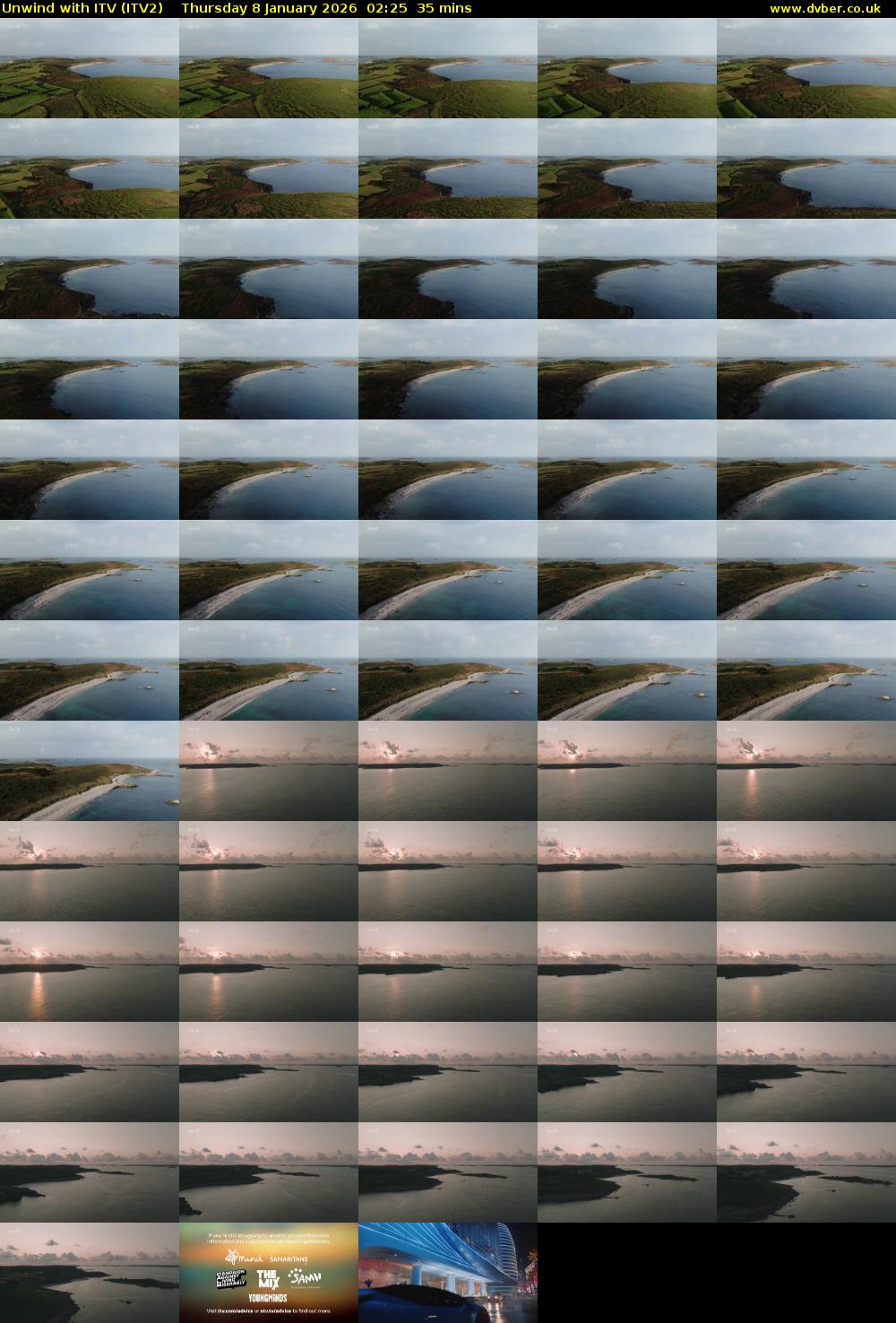 Unwind With ITV (ITV2) Thursday 8 January 2026 02:25 - 03:00