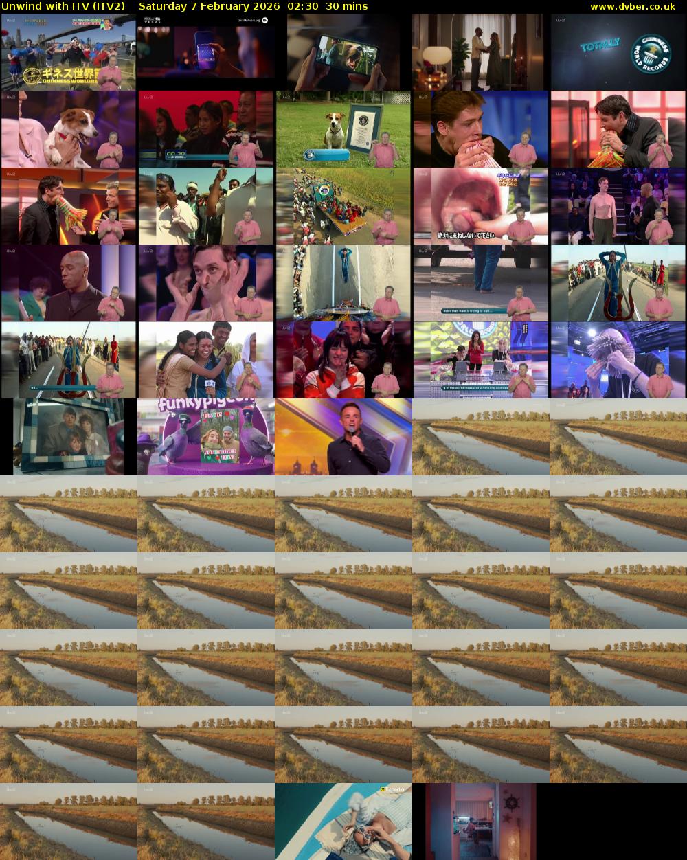 Unwind With ITV (ITV2) Saturday 7 February 2026 02:30 - 03:00