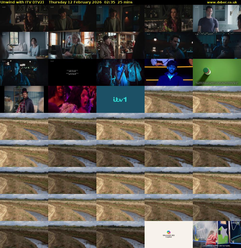 Unwind With ITV (ITV2) Thursday 12 February 2026 02:35 - 03:00