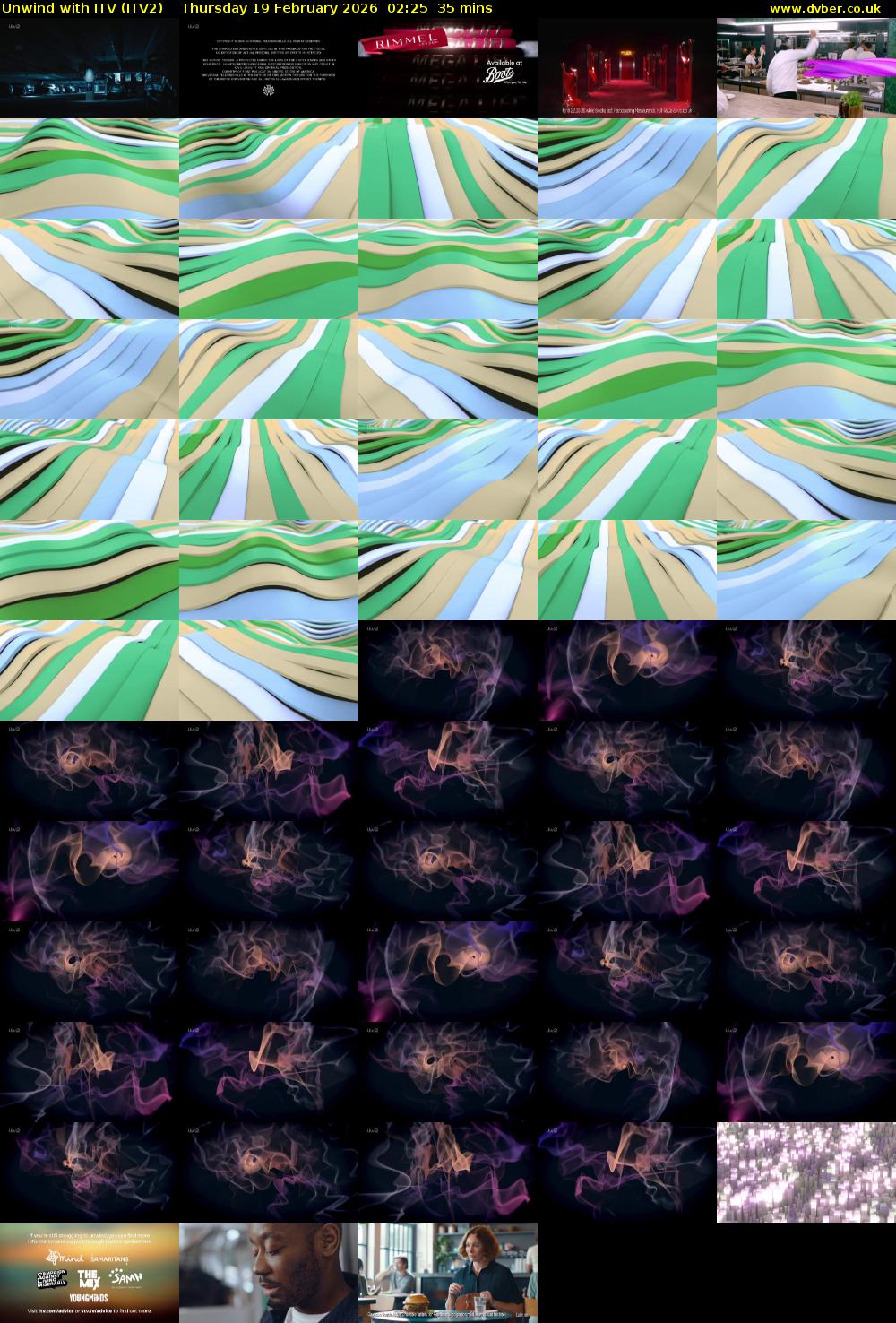 Unwind With ITV (ITV2) Thursday 19 February 2026 02:25 - 03:00