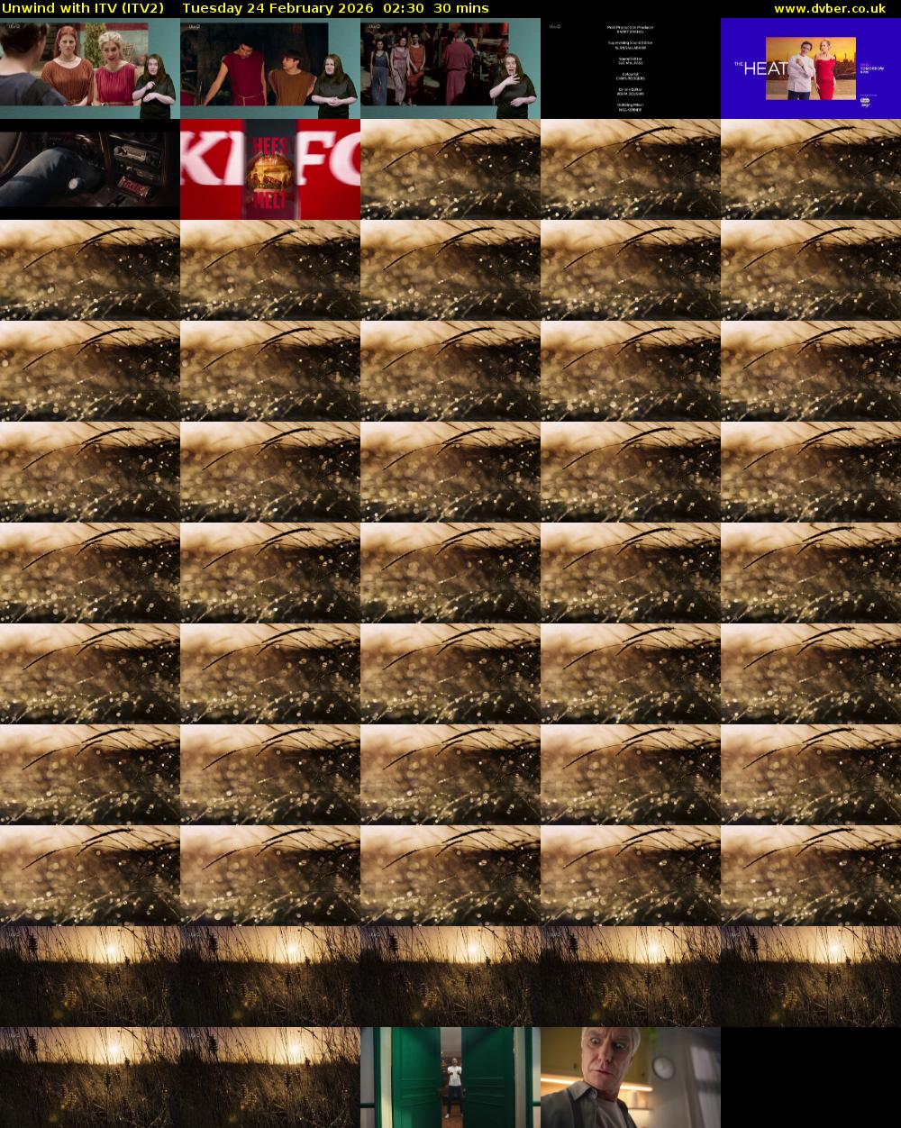 Unwind With ITV (ITV2) Tuesday 24 February 2026 02:30 - 03:00