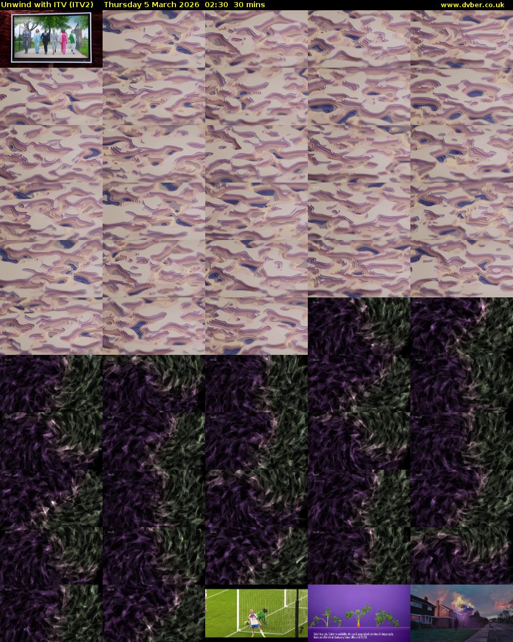 Unwind With ITV (ITV2) Thursday 5 March 2026 02:30 - 03:00