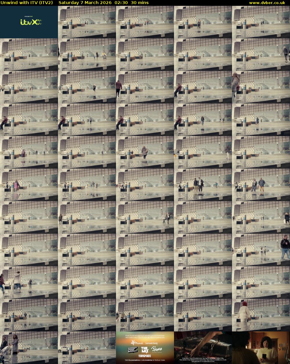 Unwind With ITV (ITV2) Saturday 7 March 2026 02:30 - 03:00