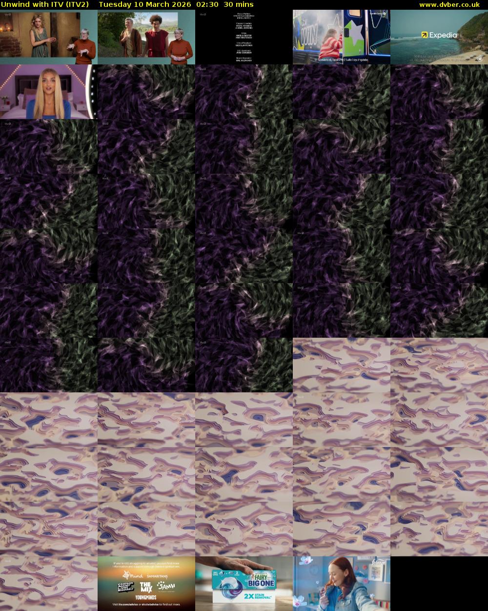 Unwind With ITV (ITV2) Tuesday 10 March 2026 02:30 - 03:00