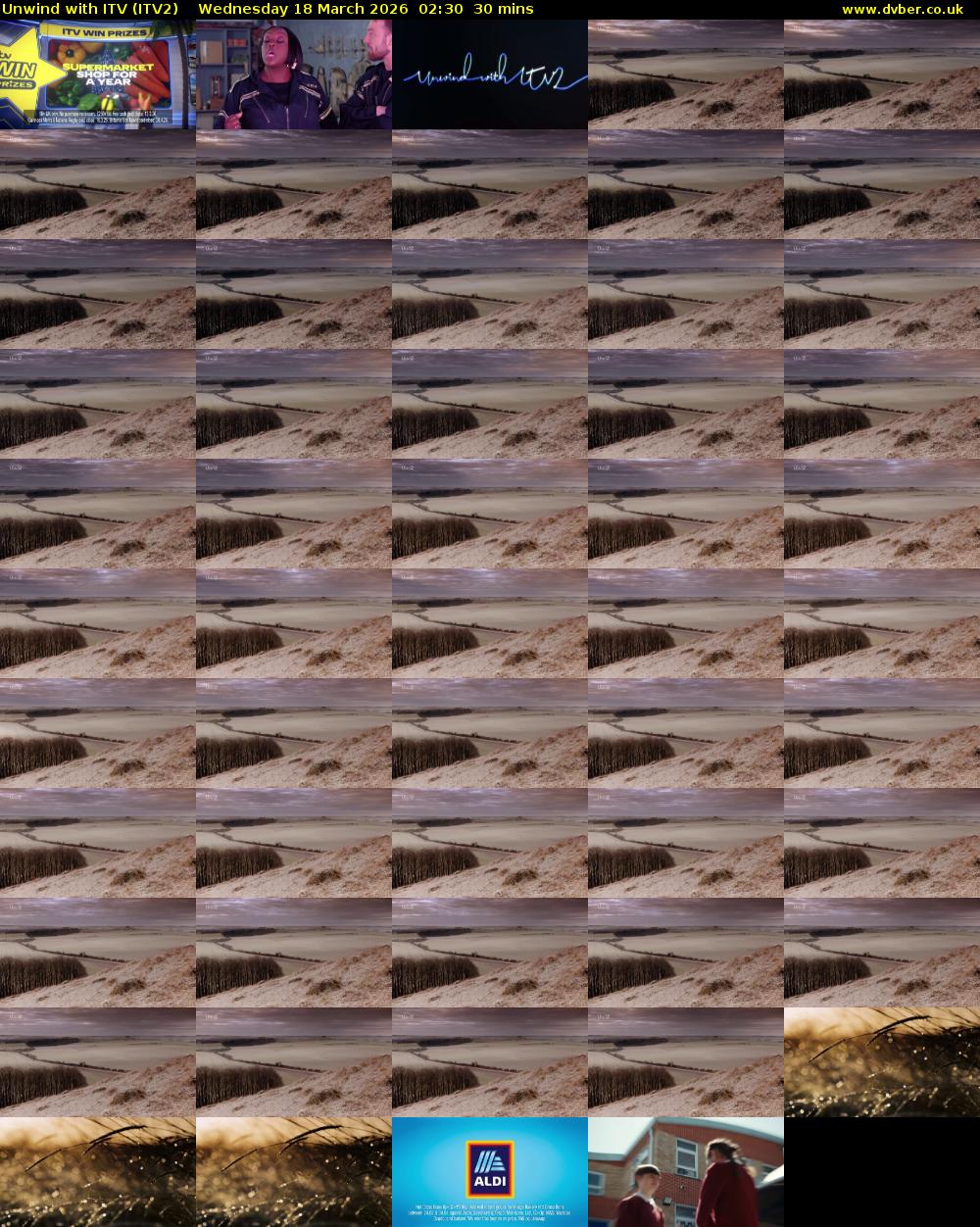 Unwind With ITV (ITV2) Wednesday 18 March 2026 02:30 - 03:00