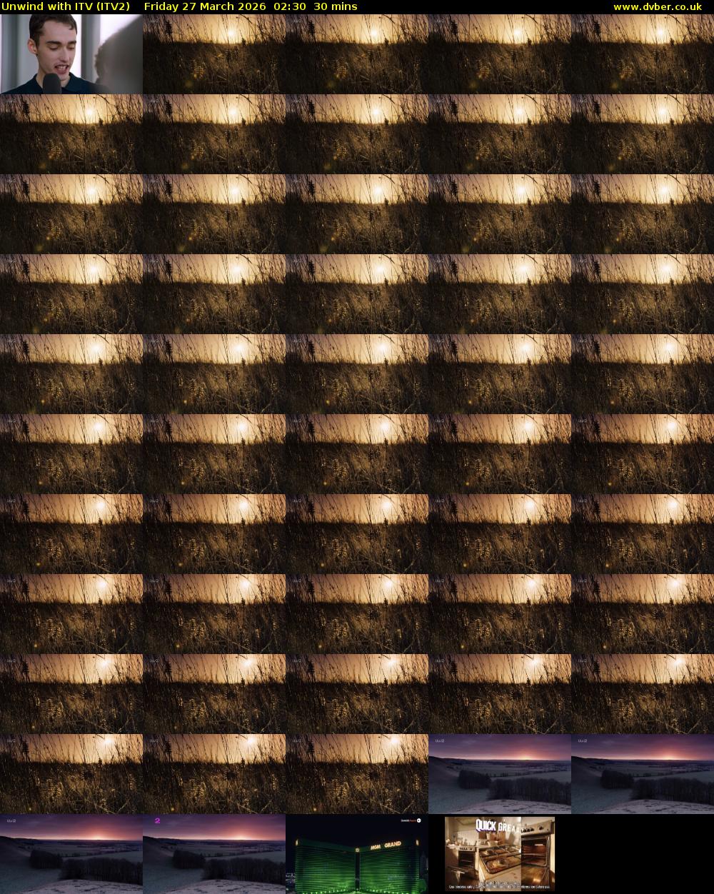 Unwind With ITV (ITV2) Friday 27 March 2026 02:30 - 03:00