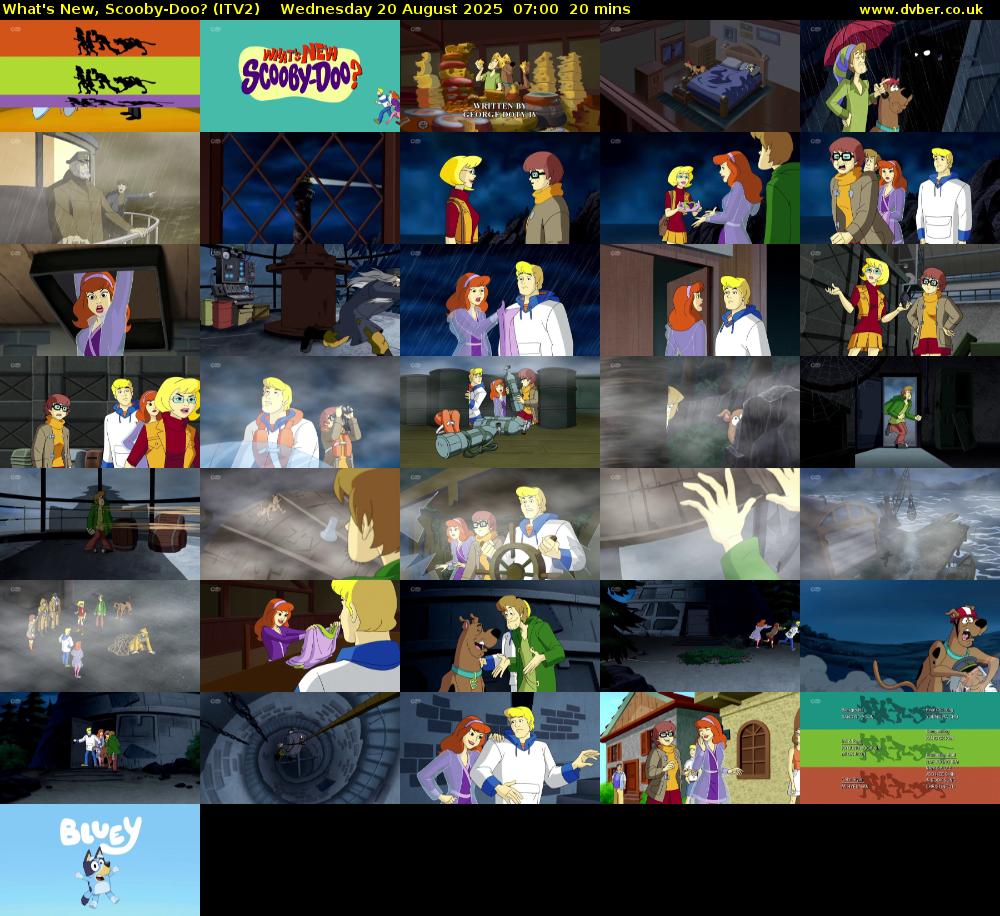 What's New, Scooby-Doo? (ITV2) Wednesday 20 August 2025 07:00 - 07:20