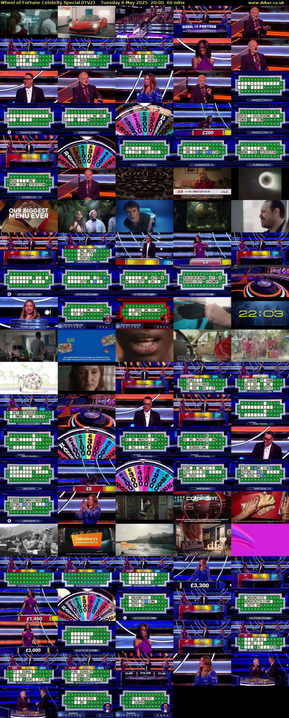 Wheel of Fortune Celebrity Special (ITV2) Tuesday 6 May 2025 20:00 - 21:00