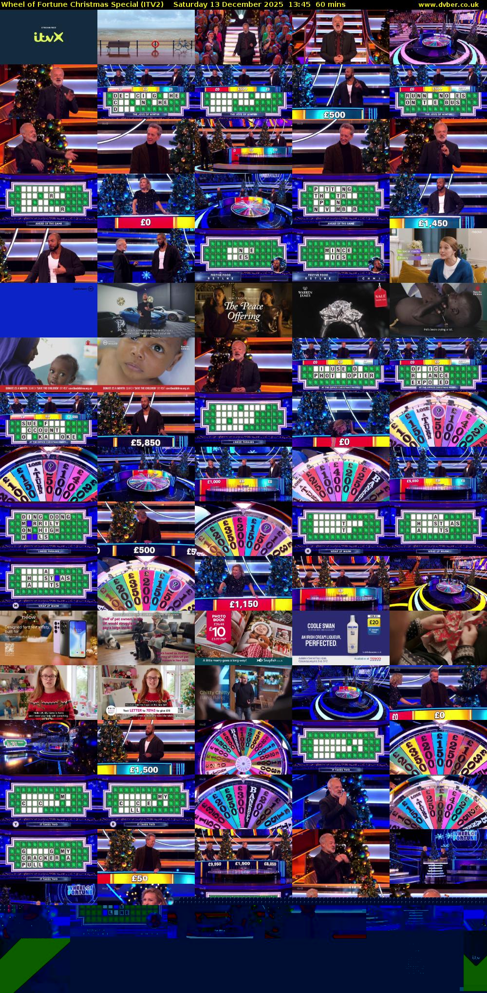 Wheel of Fortune Christmas Special (ITV2) Saturday 13 December 2025 13:45 - 14:45