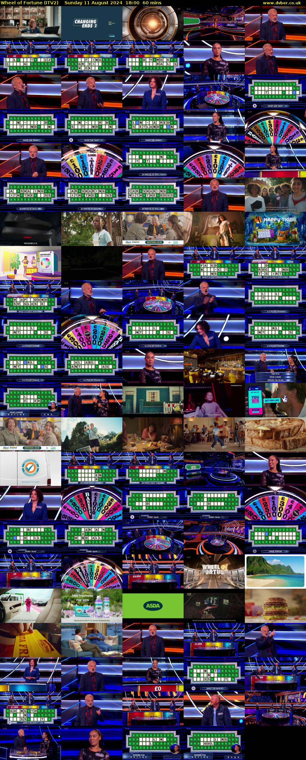 Wheel of Fortune (ITV2) Sunday 11 August 2024 18:00 - 19:00