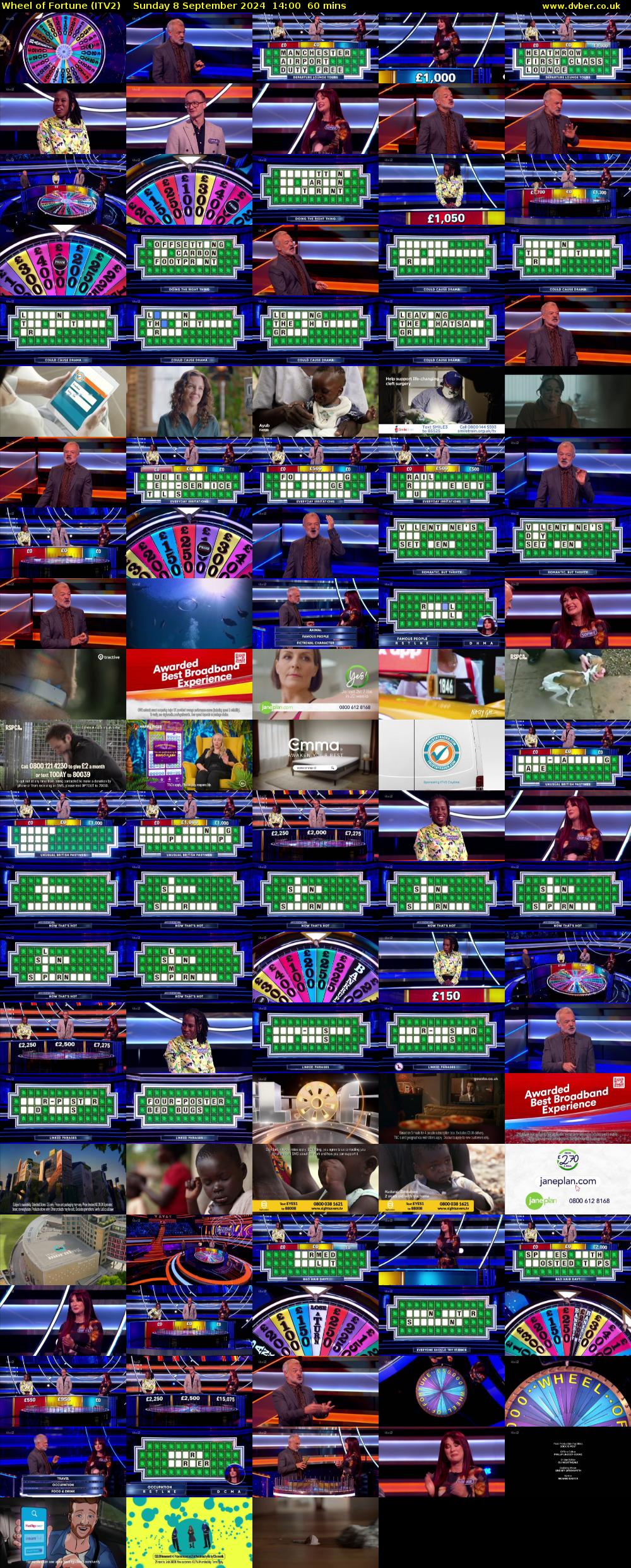 Wheel of Fortune (ITV2) Sunday 8 September 2024 14:00 - 15:00