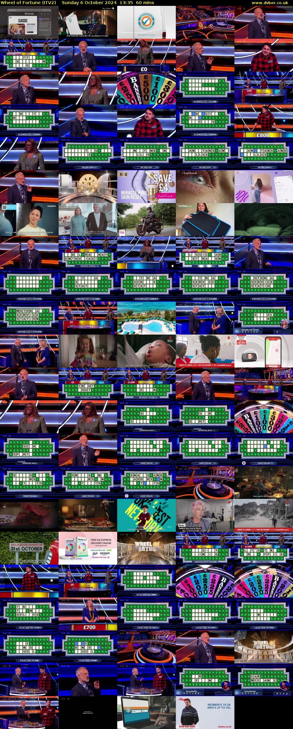 Wheel of Fortune (ITV2) Sunday 6 October 2024 13:35 - 14:35