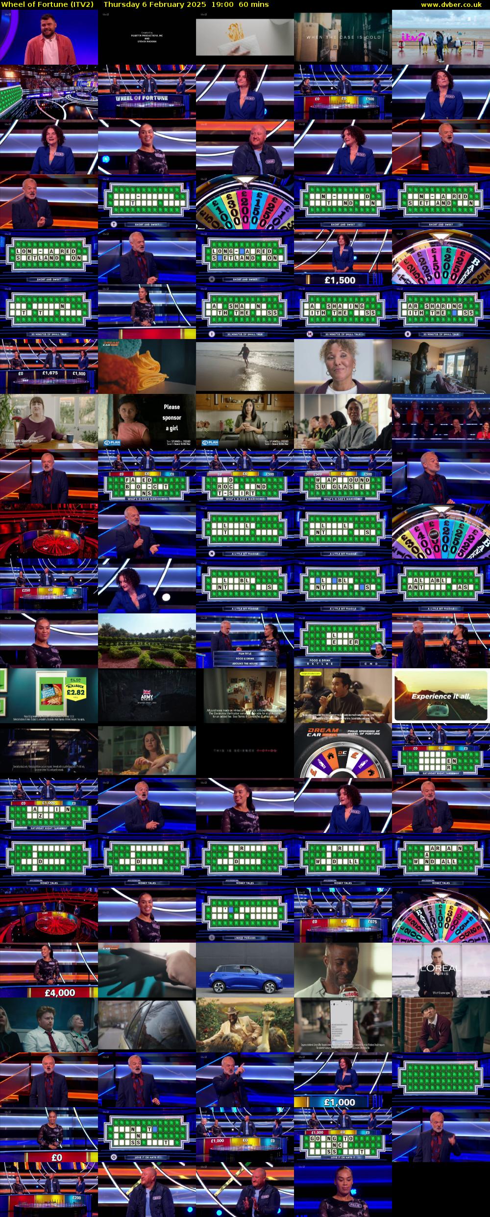 Wheel of Fortune (ITV2) Thursday 6 February 2025 19:00 - 20:00