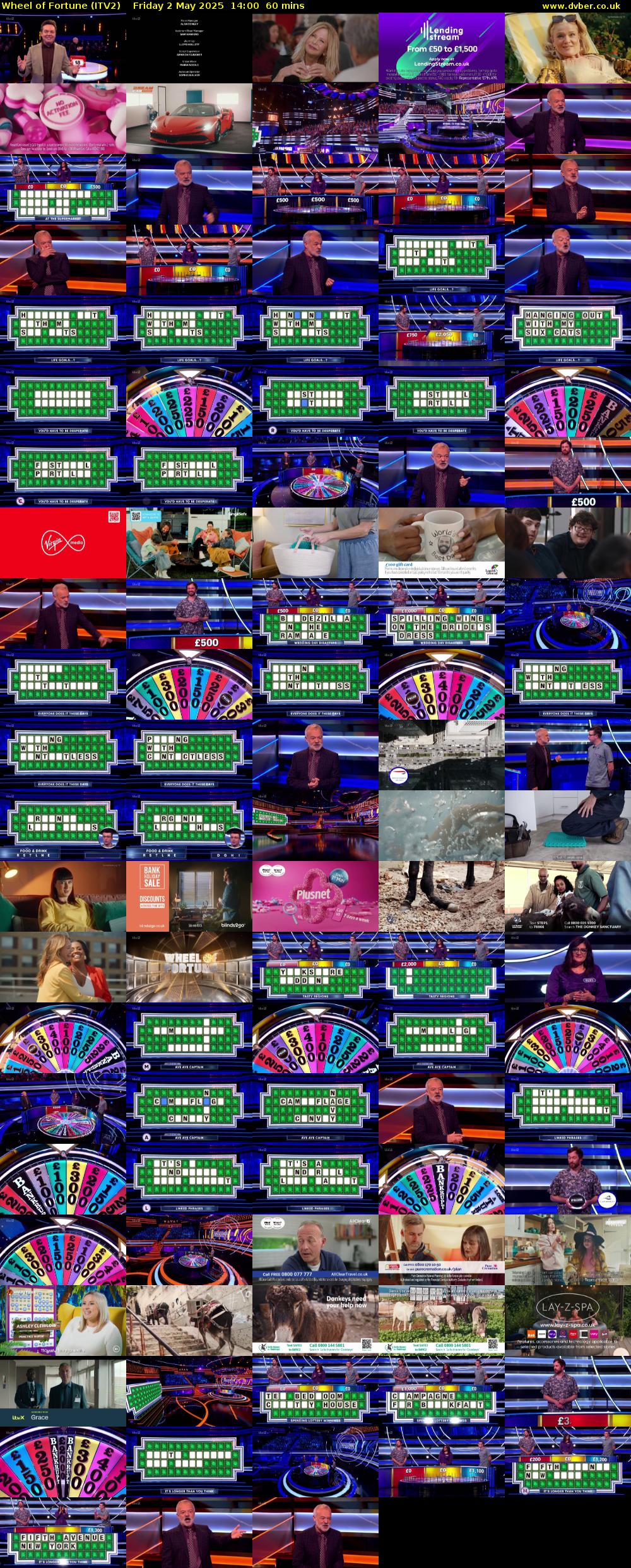 Wheel of Fortune (ITV2) Friday 2 May 2025 14:00 - 15:00