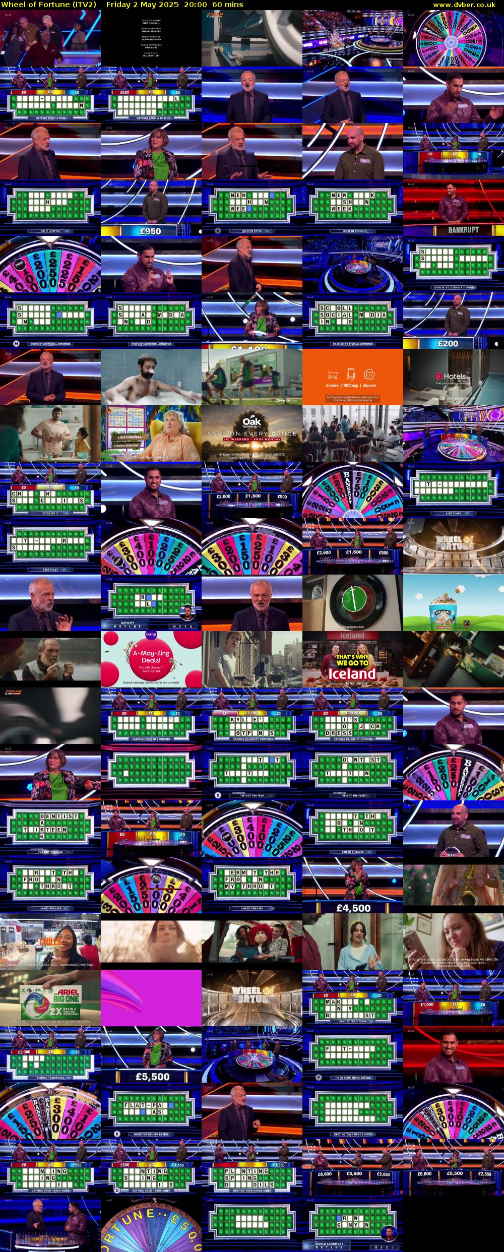 Wheel of Fortune (ITV2) Friday 2 May 2025 20:00 - 21:00