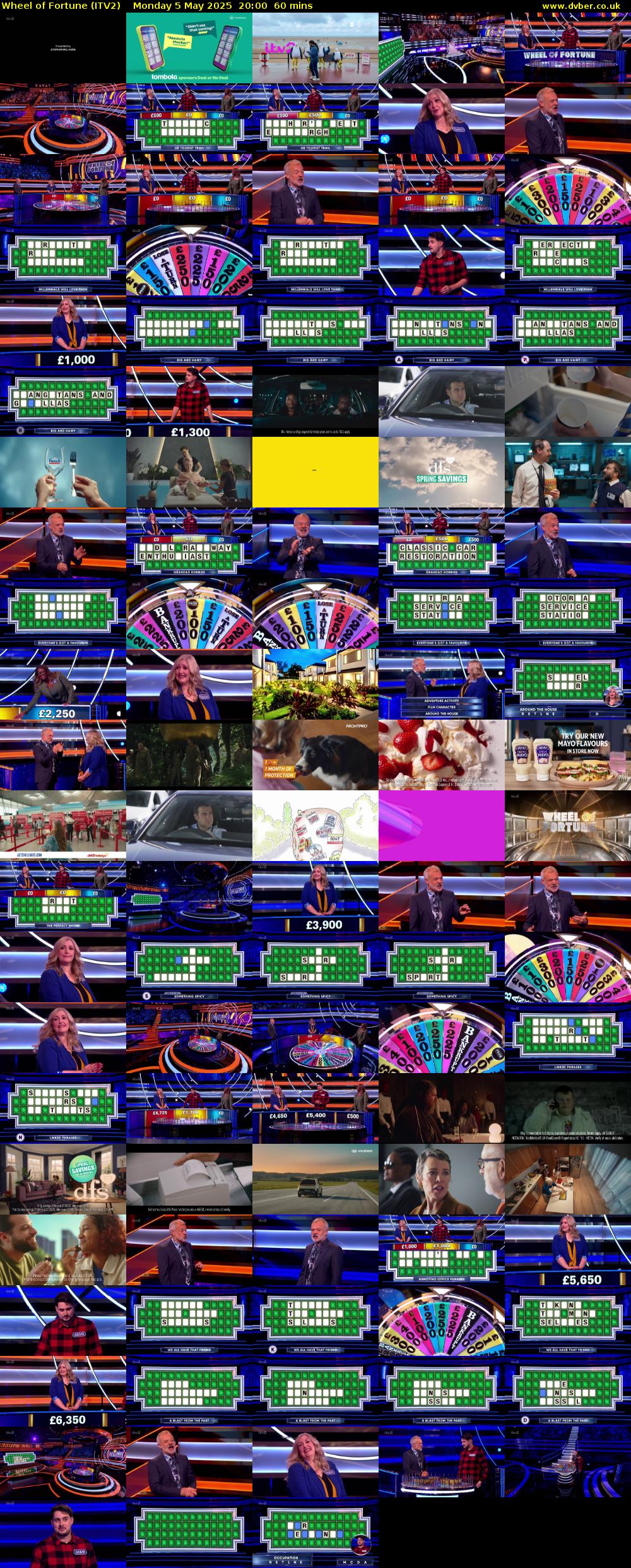 Wheel of Fortune (ITV2) Monday 5 May 2025 20:00 - 21:00