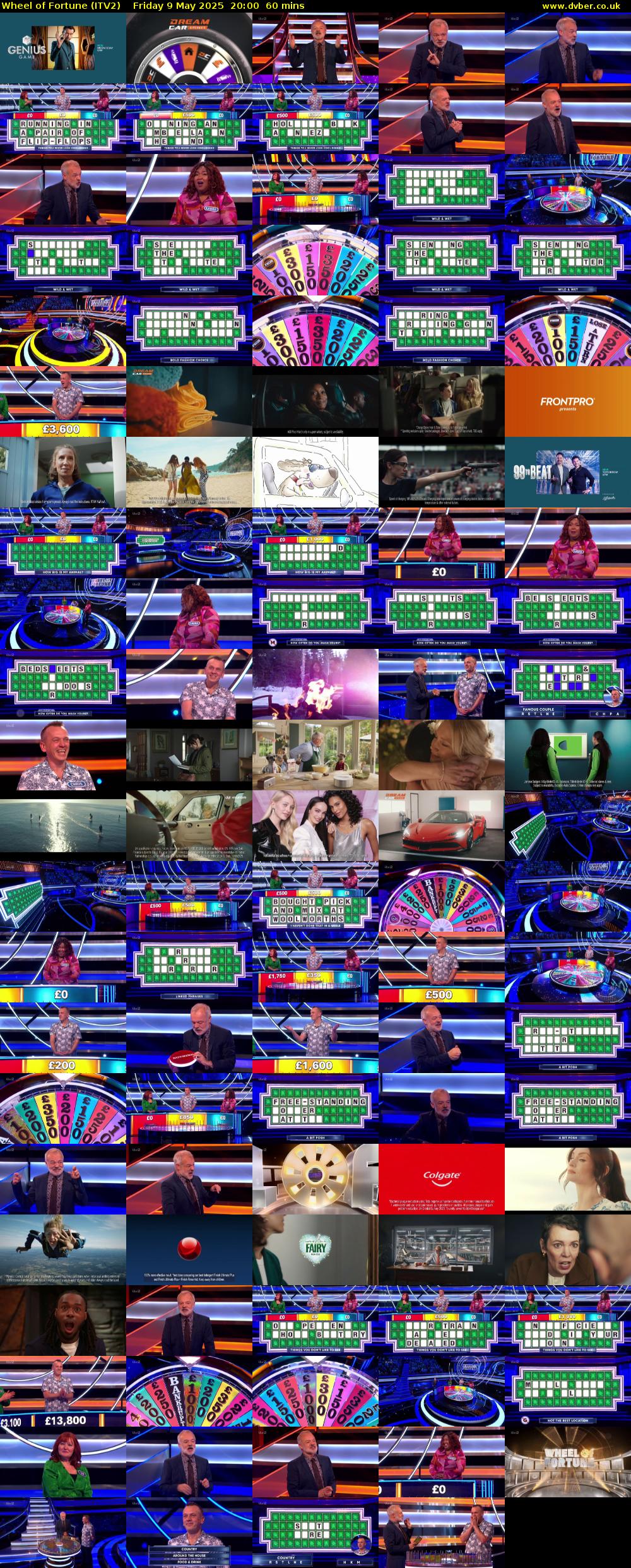 Wheel of Fortune (ITV2) Friday 9 May 2025 20:00 - 21:00