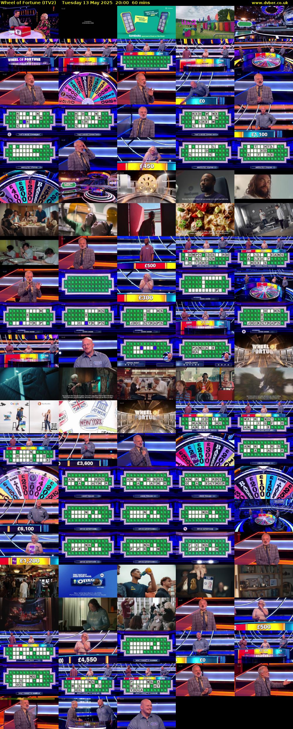 Wheel of Fortune (ITV2) Tuesday 13 May 2025 20:00 - 21:00