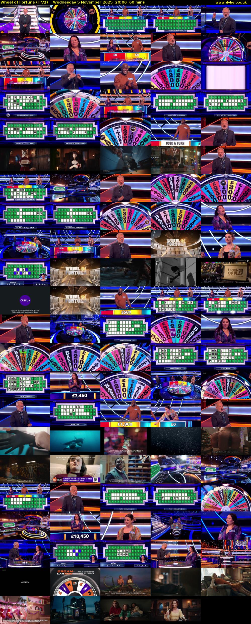 Wheel of Fortune (ITV2) Wednesday 5 November 2025 20:00 - 21:00