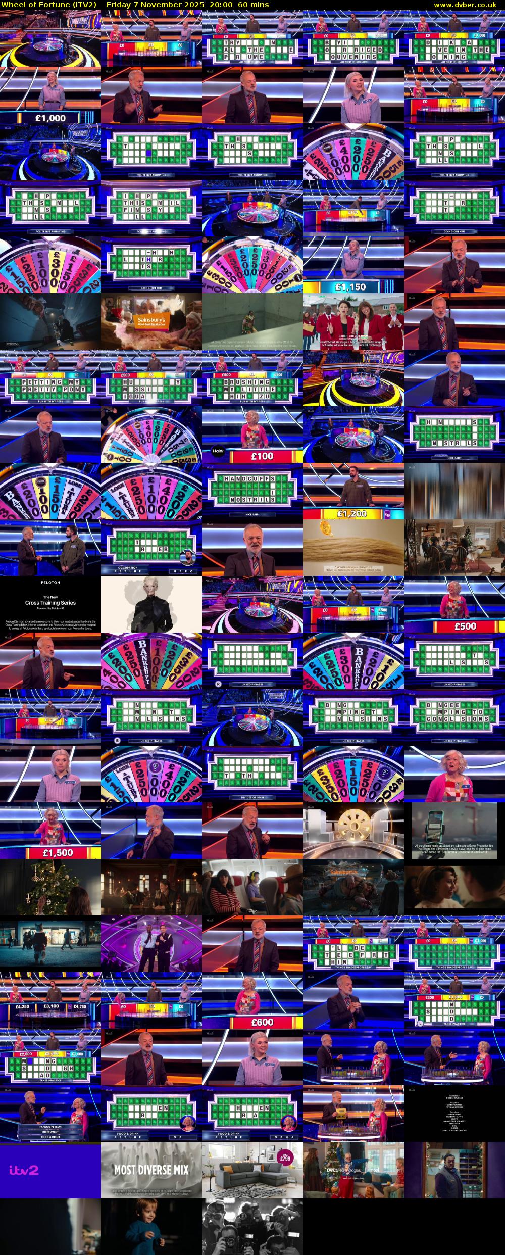 Wheel of Fortune (ITV2) Friday 7 November 2025 20:00 - 21:00