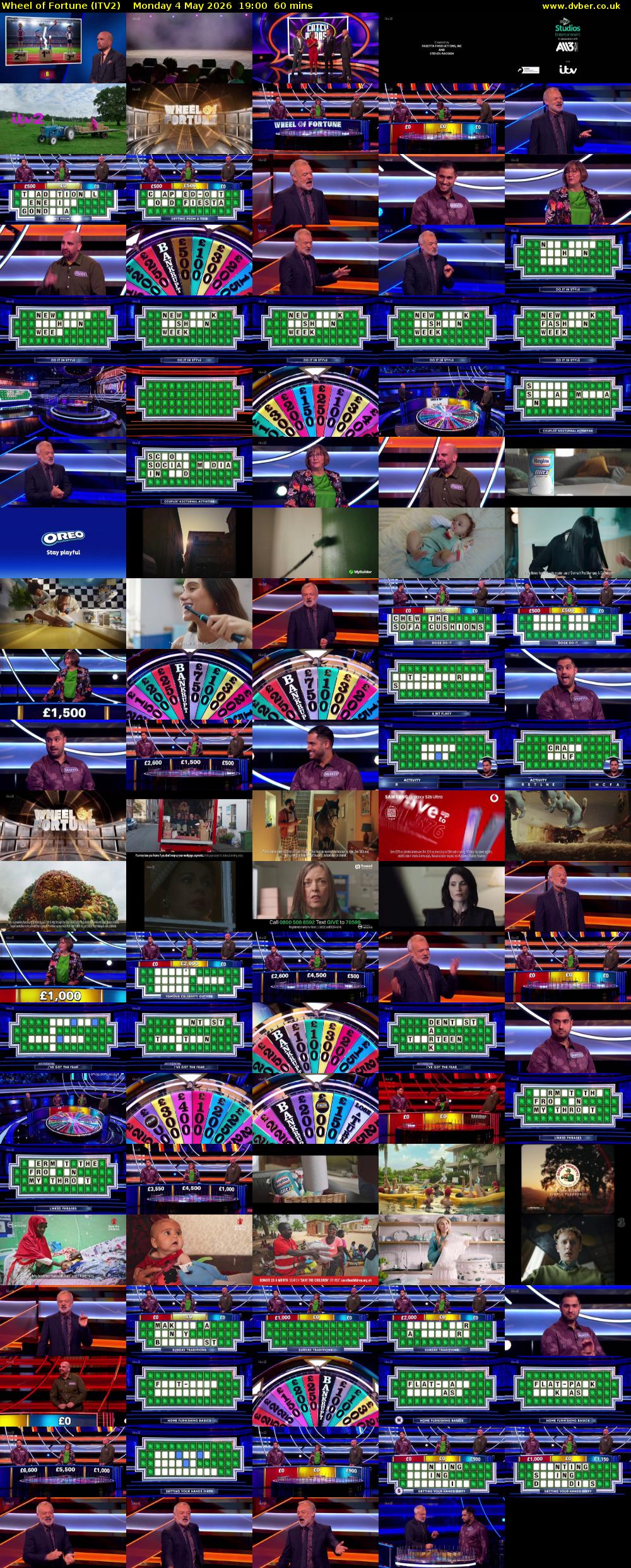 Wheel of Fortune (ITV2) Monday 4 May 2026 19:00 - 20:00