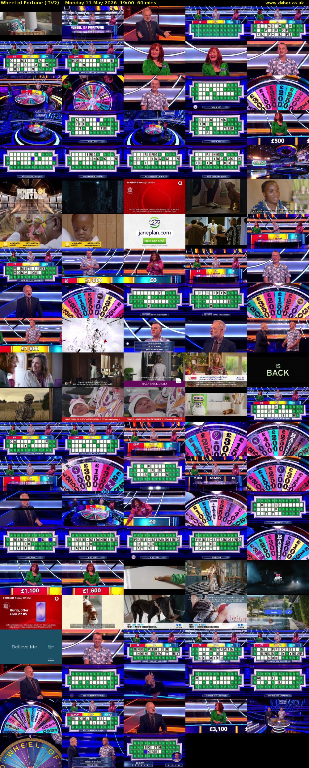 Wheel of Fortune (ITV2) Monday 11 May 2026 19:00 - 20:00