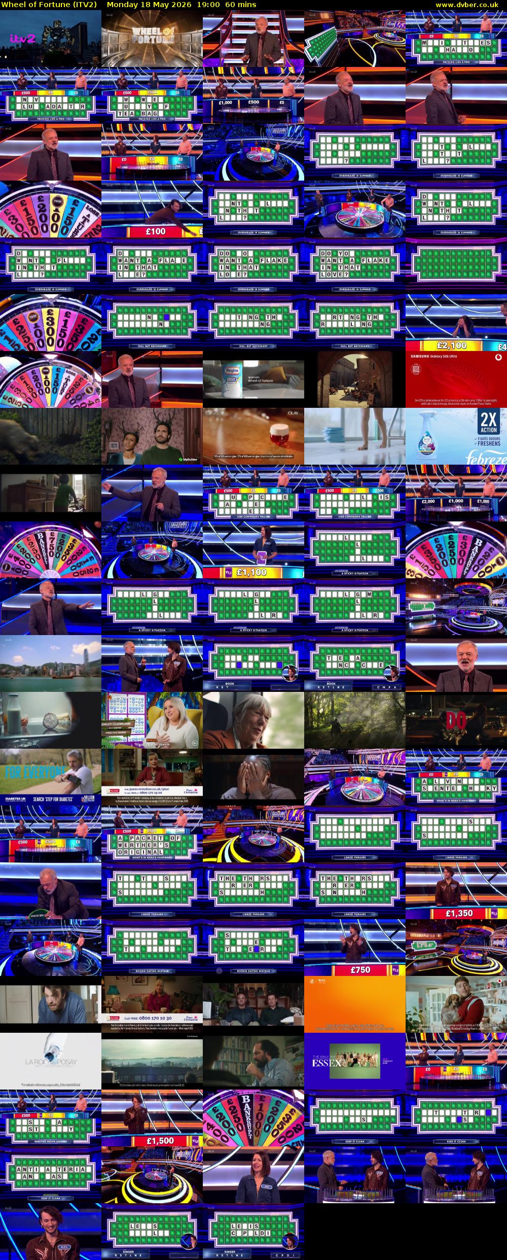 Wheel of Fortune (ITV2) Monday 18 May 2026 19:00 - 20:00