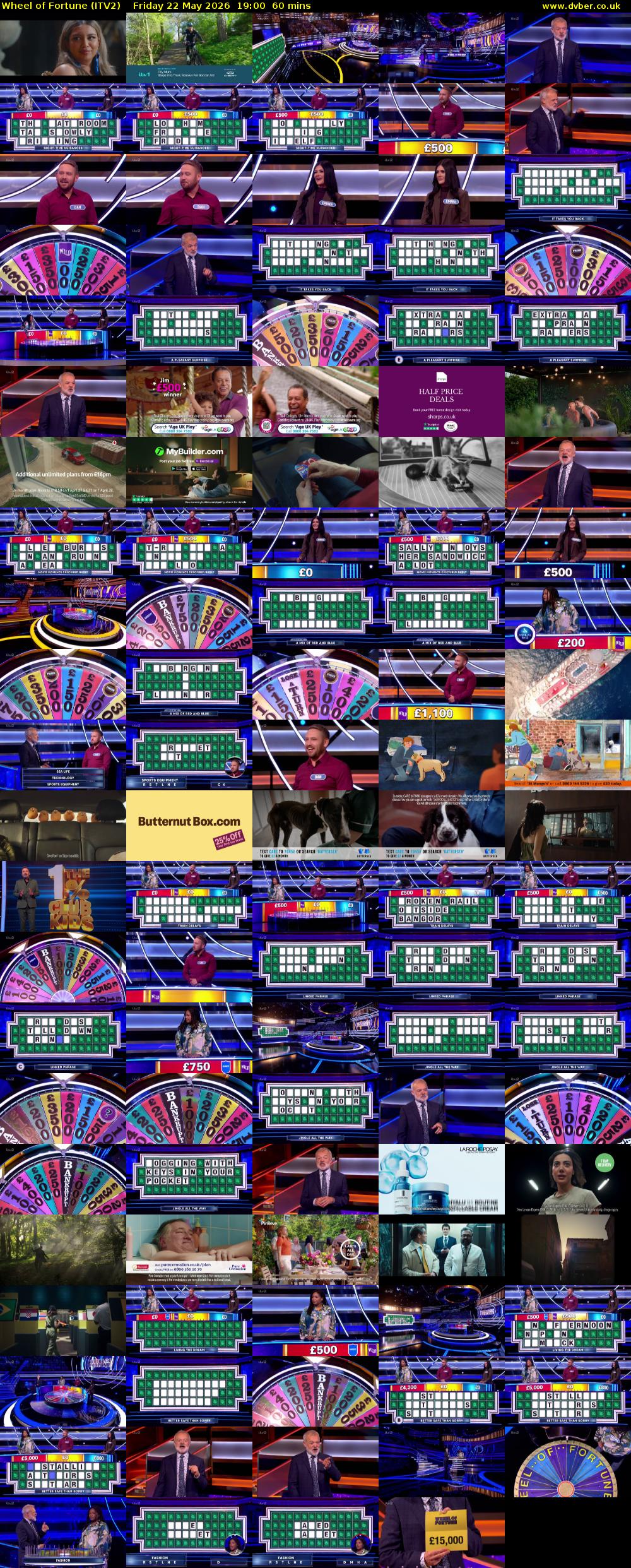 Wheel of Fortune (ITV2) Friday 22 May 2026 19:00 - 20:00