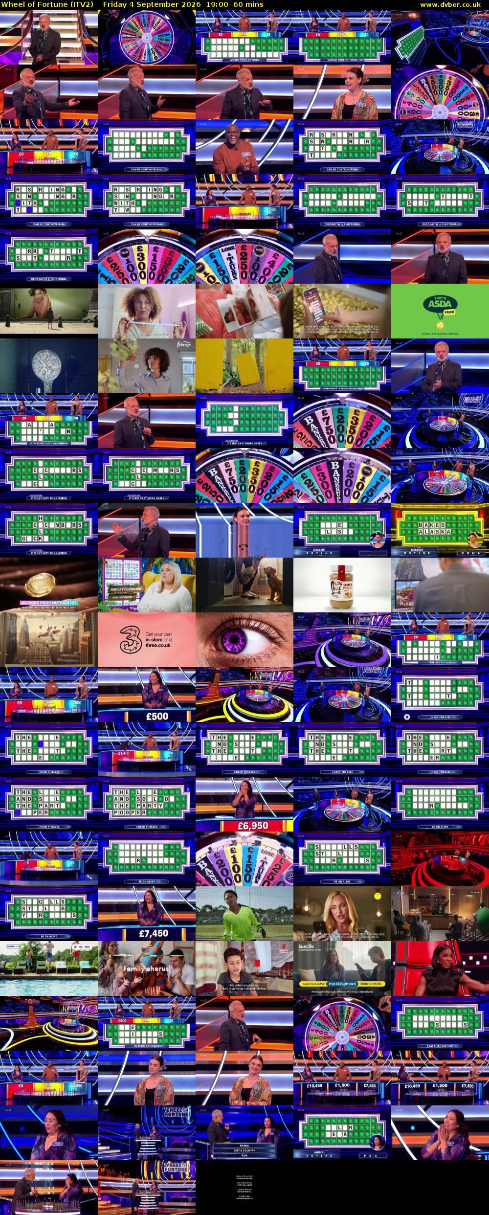 Wheel of Fortune (ITV2) Friday 4 September 2026 19:00 - 20:00