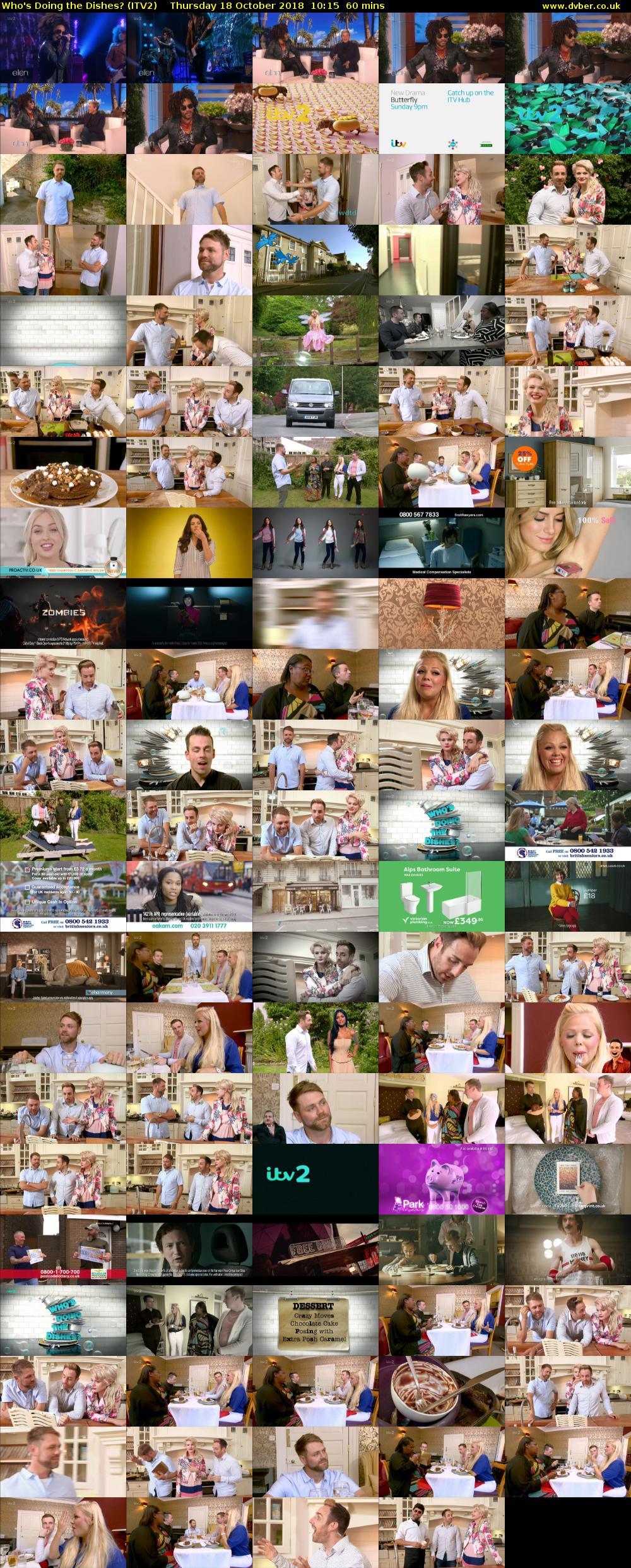 Who's Doing the Dishes? (ITV2) Thursday 18 October 2018 10:15 - 11:15